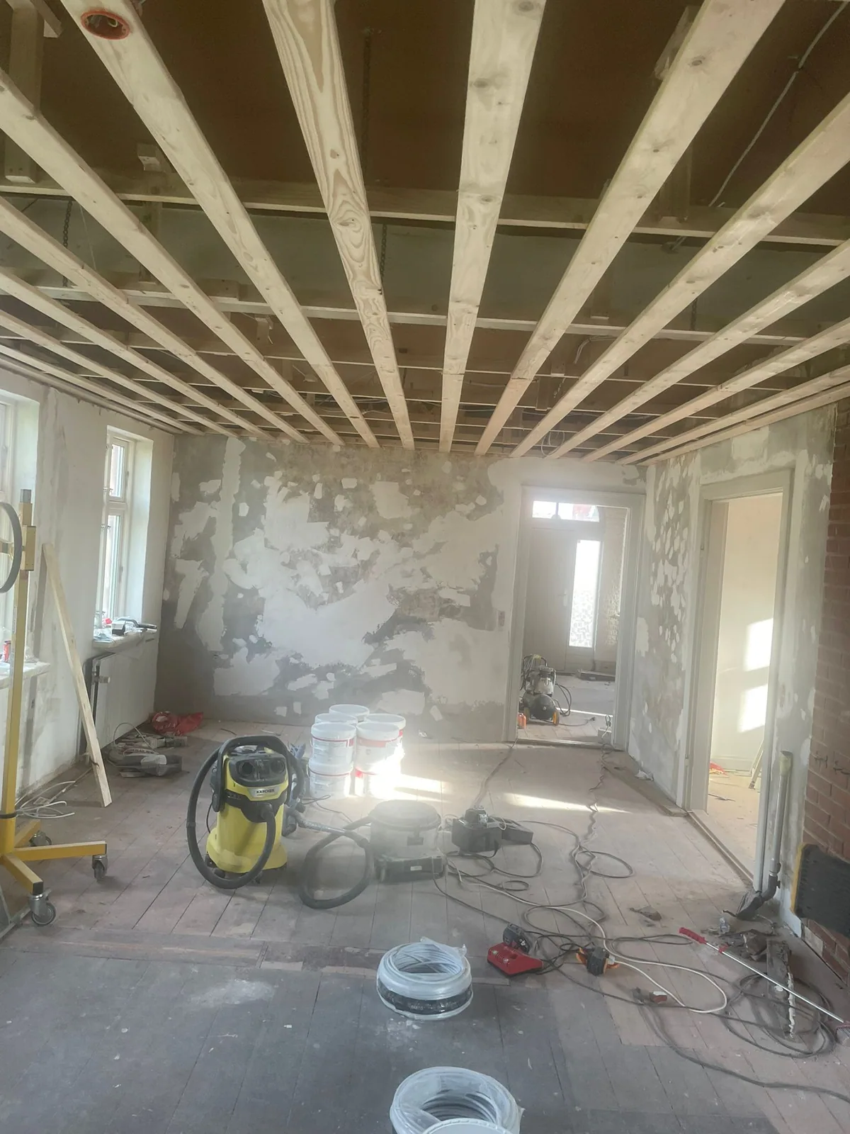 Loft under opbygning